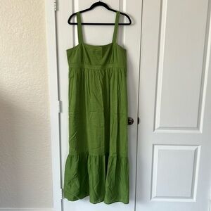 LOFT Strap Tiered Maxi Dress